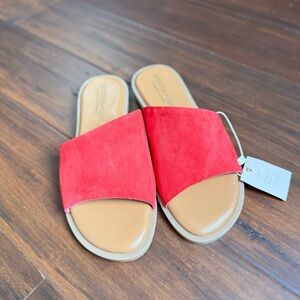 Simona Rossi Leather Suede Sandals Slip On US 9/EU40 Handmade In ITALY NWT